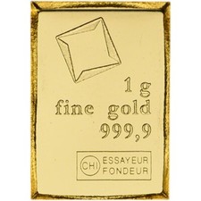 LOT OF 5 X 1 gram Gold Bar Valcambi Suisse from Gold CombiBar 999.9 Fine