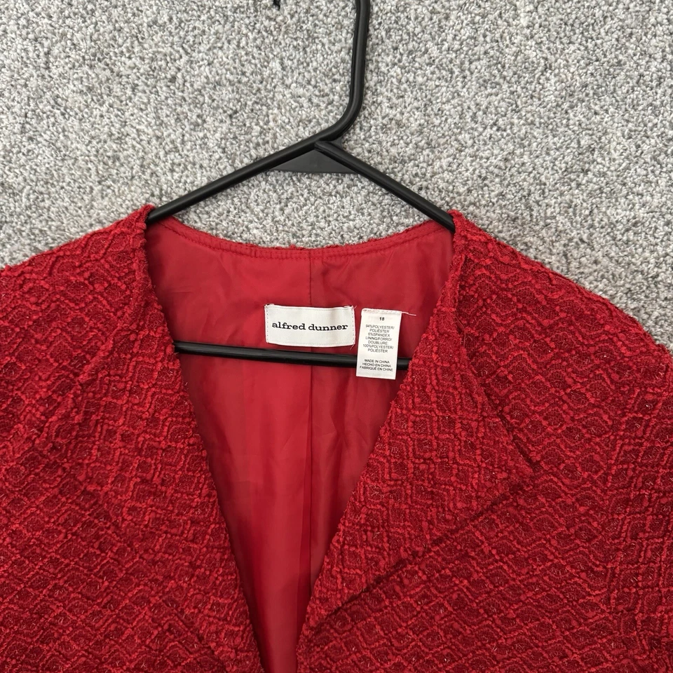 Vintage 90s Y2K Womens 18 Blazer Party Valentines Day Festive Sparkly Metallic - Image 4 of 4