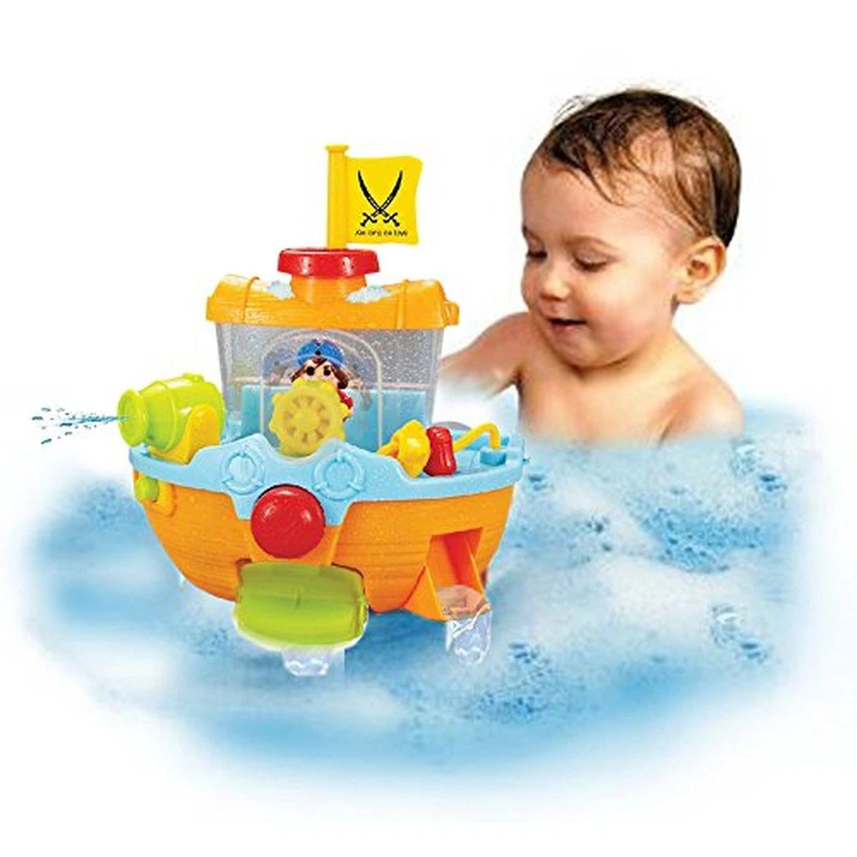 Bain Bateau Pirate Bateau Jouet Pour Petits Enfants Avec Eau Cannon &  Décolleté