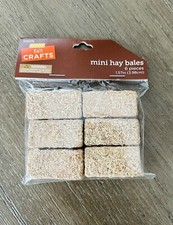 1.57" MINI FALL HAY BALES 6 PC DOLLHOUSE VILLAGE TRAIN LAYOUT Scatter Filler