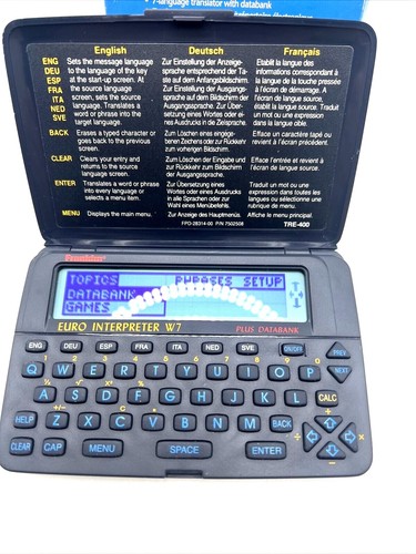 FRANKLIN EURO INTERPRETER W7 TASCHENÜBERSETZER TRE-400 GETESTET - Bild 10 von 12