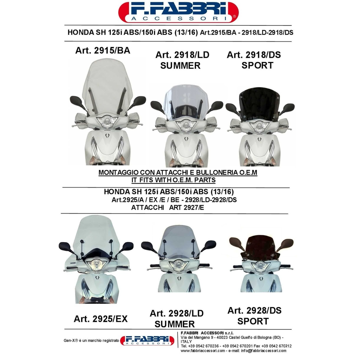 Cupolino Parabrezza Honda Sh 125i 150i Abs 2013 2016 Att