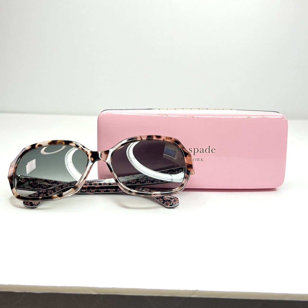 NIB Kate Spade New York Tammy Sunglasses Pink Leopard Gradient Lenses w/Case Amazon.com: kate spade new york Fara/S Red Gold/Brown Pink  main image 2