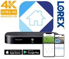 Lorex D841A82B 8 Channel 4K HD 2TB Smart Digital Analog HD Security System DVR 