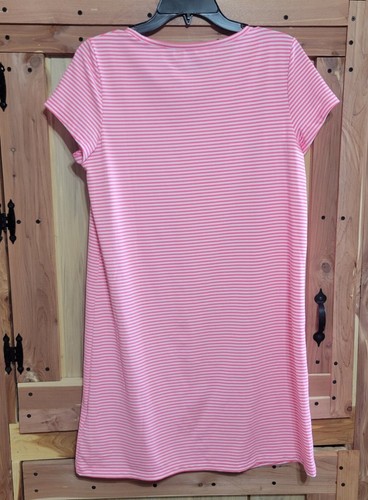 vineyard vines Sleeveless Stretchy Pinstripe Dress Size Small Pink & White - Picture 3 of 3