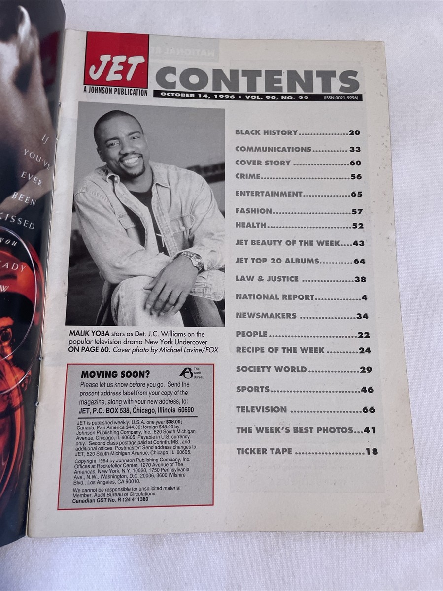 1996 October 14 JET Magazine, 'New York Undercover' Remains