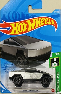 Hot Wheels Tesla Cybertruck Silver 2021 New M Case Box Long