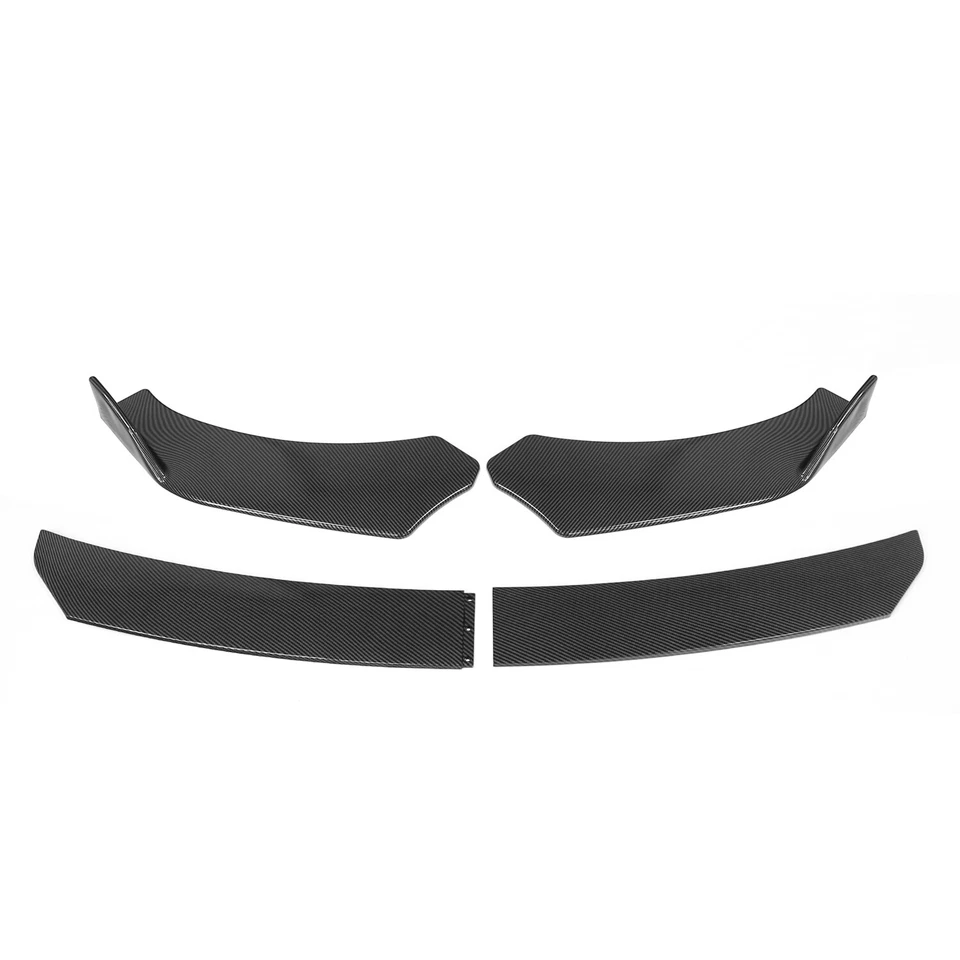 For BMW Front Bumper Lip Spoiler Splitter Carbon Fiber+ Strut Rods - Imagem 4 de 4