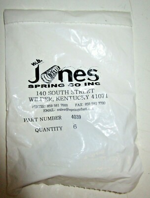 W.B. Jones Spring Co. Inc Spring # 4039 (Pack OF 6)