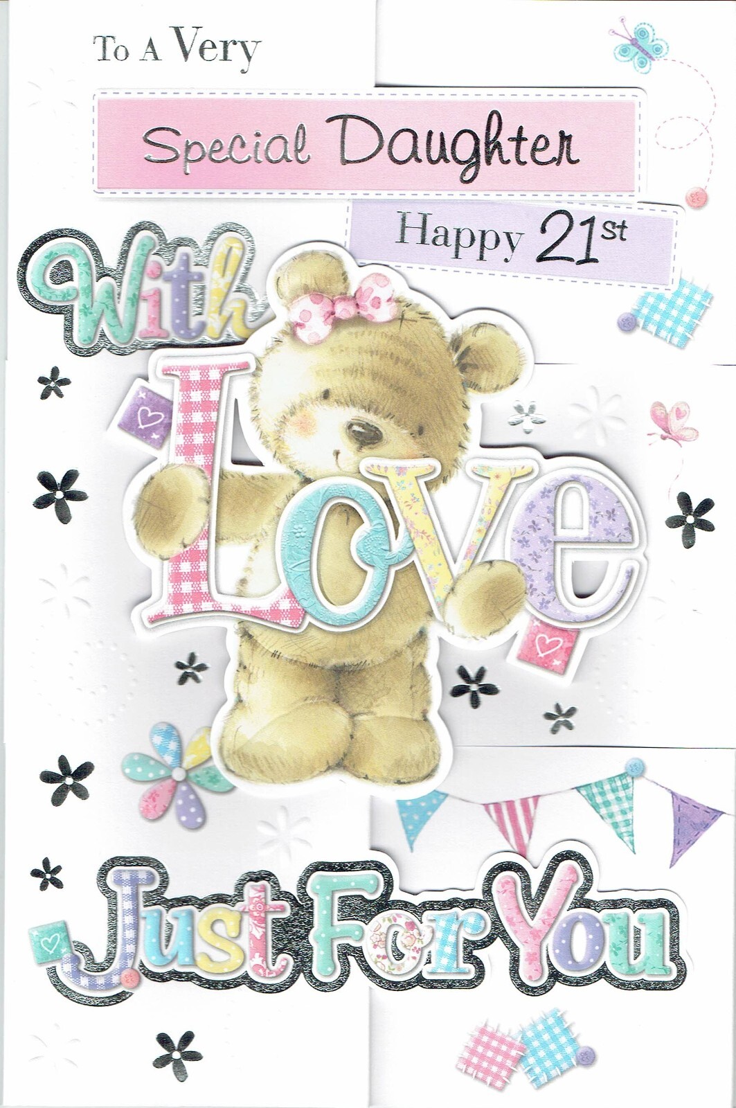 DAUGHTER 21st BIRTHDAY CARD Age 21 Quality Card Cute Design