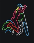 Motorcycle Girl 24"x20" Neon Sign Lamp Light Real Glass Shop Show Hanging Garage