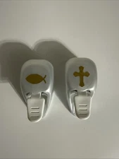 EK Success Lot Of 2 Cross & Fish Thumb Squeeze Paper Shapers Punch Tools