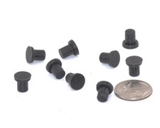 3/16" Push-In Rubber Feet Flat Head Mini Plug Bumpers for Electronics Panels