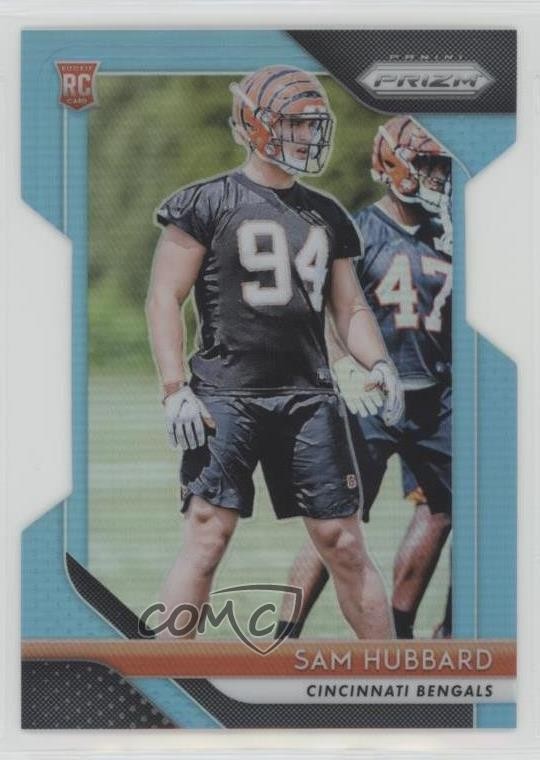 2018 Panini Prizm Rookie Light Blue Prizm 49/199 Sam Hubbard #266 rf2