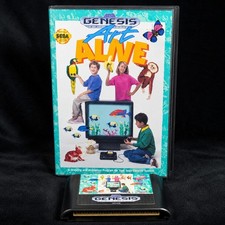 Sega Genesis Art Alive Drawing Animation Software Cart + Case Untested No Manual