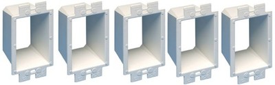 BE1-5 Electrical Outlet Box Extender, 1-Gang, White, 5-Pack