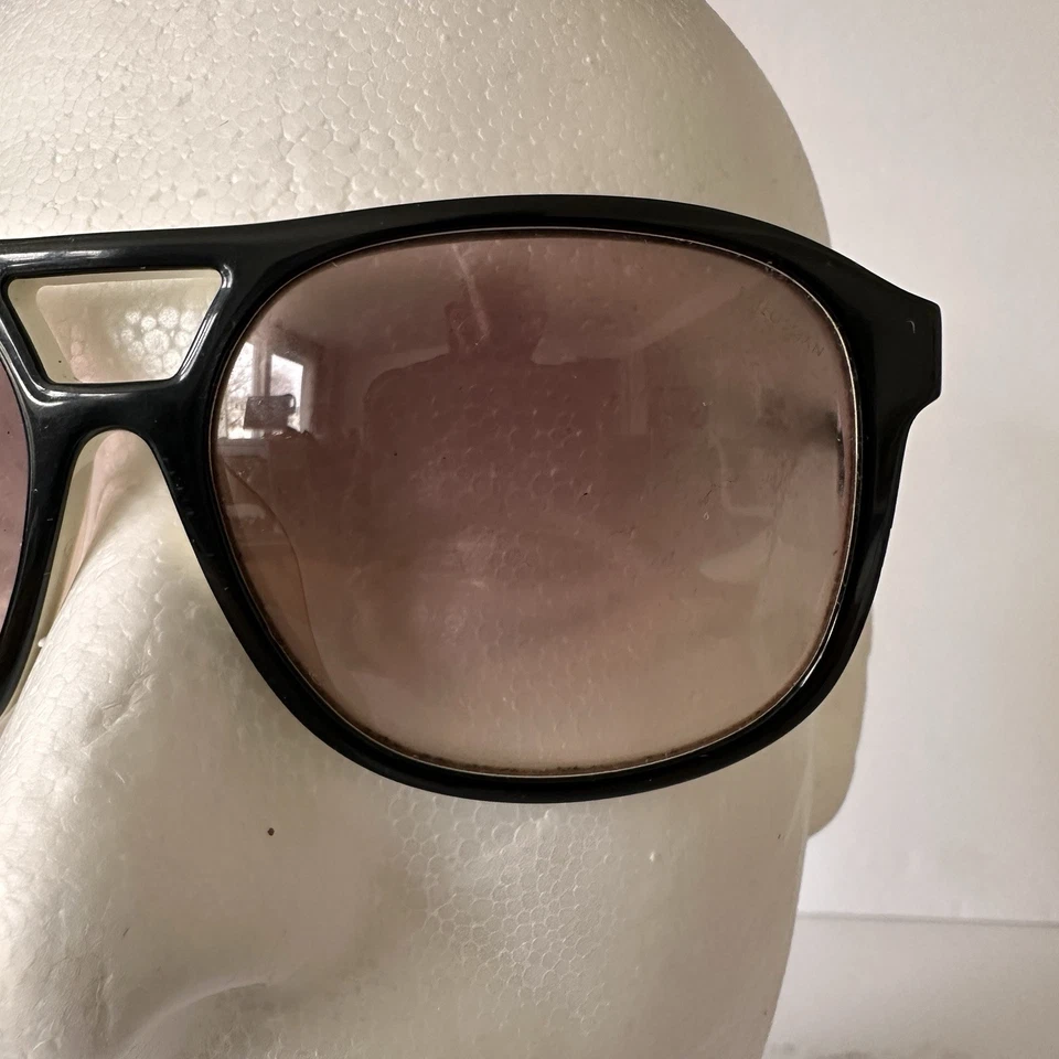 RARO Auténtico Tateossian Hecho a Mano Japón Negro Blanco Unisex Gafas de Sol de Aviador Foto 3 de 4