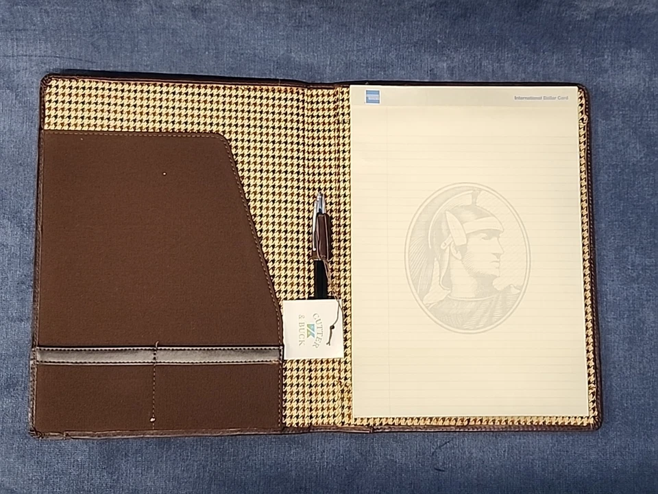 Cutter & Buck Cartera de Cuero Genuino Organizador Estuche Planificador Almohadilla NUEVO u-12F Foto 3 de 4