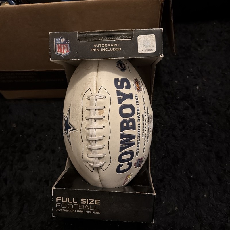 NFL Dallas Cowboys Full Size Composite Leather Football Autograph Pen Included