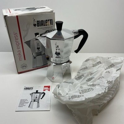 NIB Bialetti Moka Express 6 Cup Stovetop Espresso Maker Made In Italy
