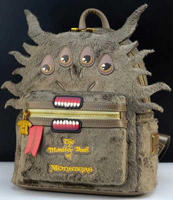 Loungefly Harry Potter Monster Book Of Monsters Backpack Bag NWT Faux Fur Teeth