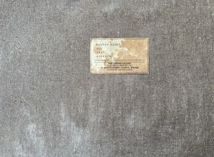 Pintura al óleo firmada por Gustav Klimt El beso 20x28 en Art Nouveau. Foto 4 de 4