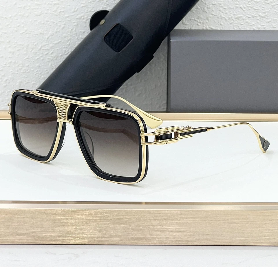 DTS461 Metallic Retro Square Trendy DITA Sunglasses for Men and Women - Image 3 of 4