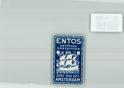 38110809 - Amsterdam Entos Shipping Exhibition Jun.-Okt. 1913 Segelschiff