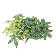 Green Artificial Plant Fake Leaves Aquarium Fish Tank Reptile Terrarium