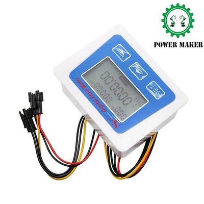Digital LCD Display Water Flow Sensor Meter Flowmeter Totameter Temperature