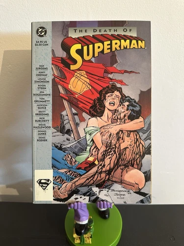 DC Comics The Death of Superman Graphic Novel Vintage 1993 Dan Jurgens.