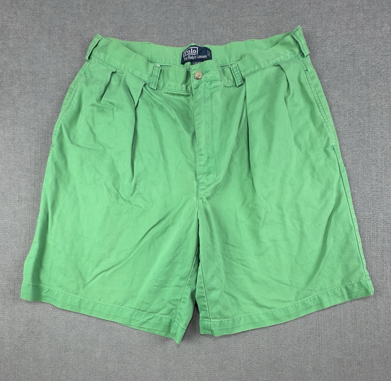 Polo Ralph Lauren Classic Chino Shorts Mens 34 Green Preppy Flat Front Tag 36