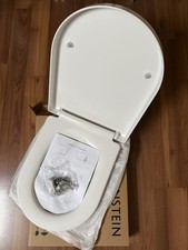 BERNSTEIN WC-Brille mit Deckel, oval, Weiß, Kunststoff, inkl. Scharnier