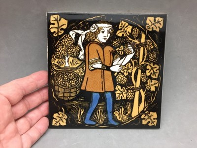 Decorative Tile Works Ironbridge Gorge Museum Shropshire England Grape Winery 6''