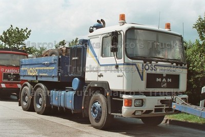 LKW Foto MAN F2000 Schwerlast Zugmaschine weiß VOSS international #n2tl