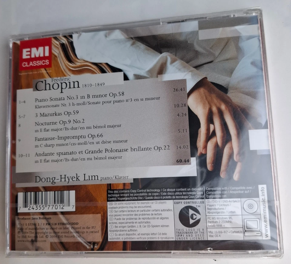 Chopin Dong-Hyek Lim Piano Works EMI Classics CD Klaviersonate Mazurken Nocturn - Bild 2 von 2