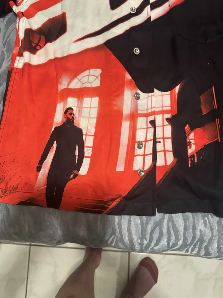 Mens NWT Diesel s/s button -down shirt Blk/red/wht XL - Image 3 of 4