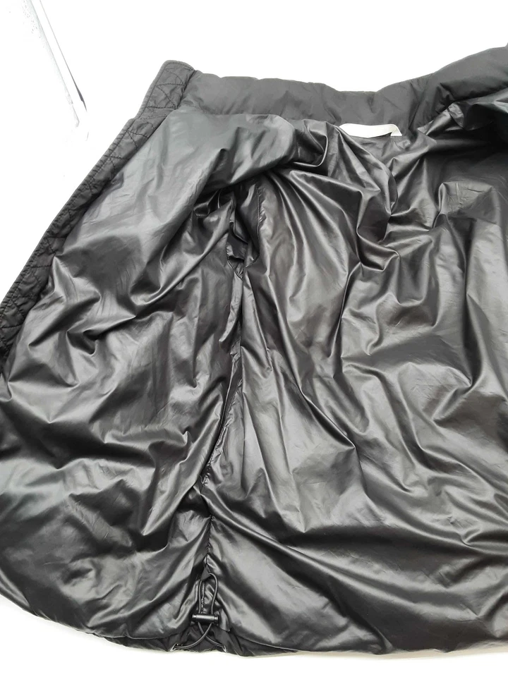 Chaqueta Palm Angels negra blanca a rayas con cremallera acolchada talla Xs Do0525lxzde Foto 4 de 4