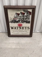 Vintage Watney's Red Barrel Mirrored Beer Advertising Wall Decor