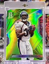 2015 Panini Shannon Sharpe - Neon Green Holo Die-Cut /15 - Denver Broncos SP