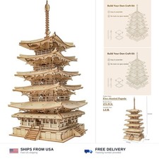 3D Puzzle Wooden Craft Kits for Adults DIY Model Building Kit Best