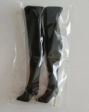Integrity Toys Redefined Luxury Kyori Sato Thigh-High Black Boots w/ Golden Heel