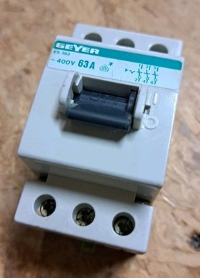 Geyer ES363 Hauptschalter 63A 3S Reiheneinbau Lasttrennschalter ES 363