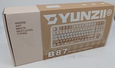 YUNZII B87 RGB Tri-Mode 80% QWERTY Mechanical Keyboard, Gasket Mount, Beige