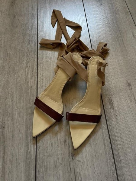 Women Jil Sander Heels Beige Leather 38.5