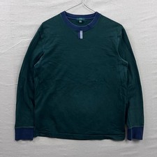 J.Crew Oarsman Re-Imagined Mens Medium Forest Green Contrast Long Sleeve T-Shirt