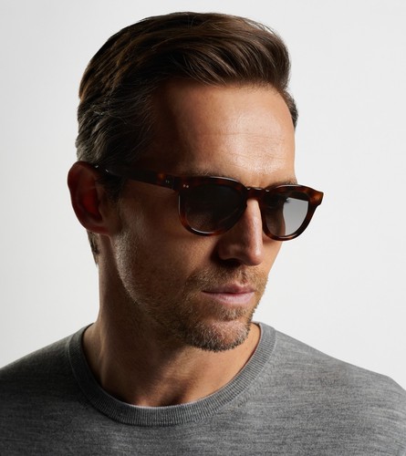 NEW PETER MILLAR LS23A50 Vantage Tortoise POLARIZED Sunglasses 47-23-140 - Picture 3 of 17