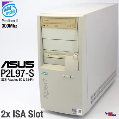 2x ISA ASUS P2L97-S PC COMPUTADOR PENTIUM II 2WINDOWS ME SE PARALLEL LPT SCSI - Imagen 1 de 4