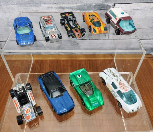 Vintage 1960's/70's Lot (8) Hotwheels Cars Redlines + Sizzler-Porsche, Boss 302