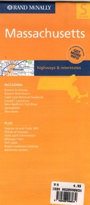 Massachusetts Road Map by Rand McNally (2003) (BRAND NEW)